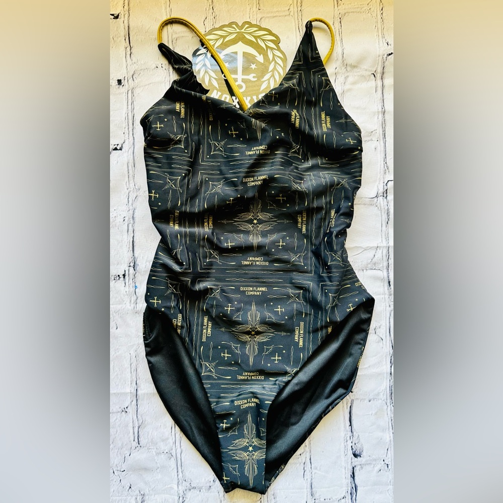 Dixxon Women’s Cindi Gold Bandana One Piece Swimsuit